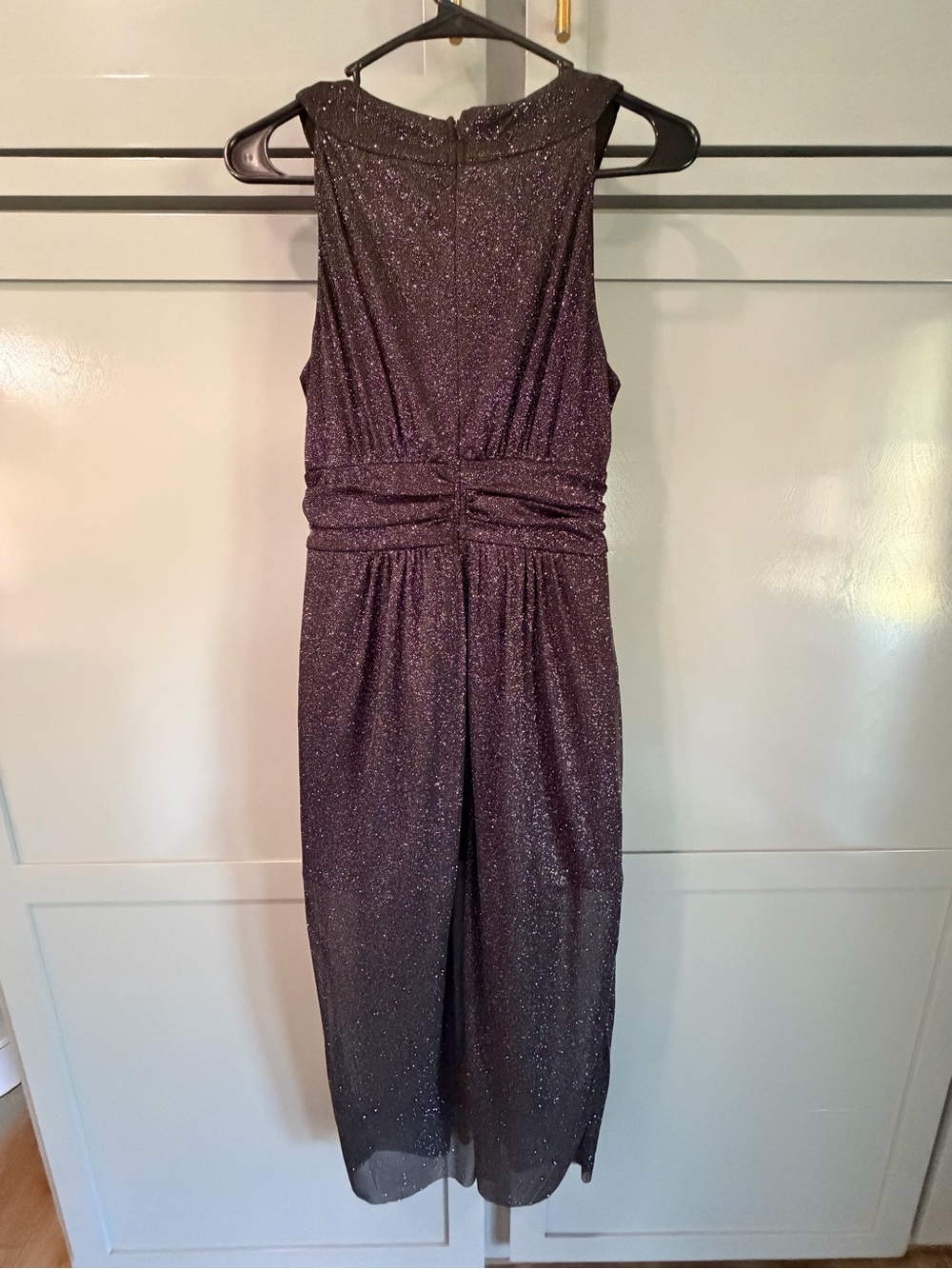 Storm Glimmering Black High Low Sleeveless Maxi Dress Sz L - Picture 3 of 6